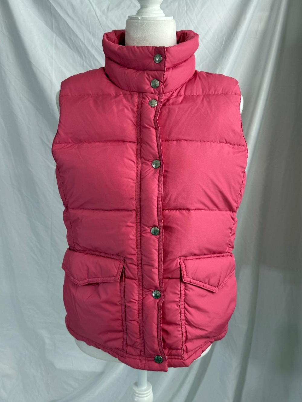 J. Crew Puffer Vest Hot Pink M